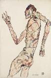 Standing Nude with Orange Drapery, 1914-Egon Schiele-Giclee Print