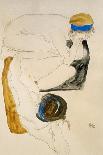 Seated Woman with Bent Knees, 1917 (Gouache on Paper)-Egon Schiele-Giclee Print