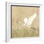 Egret Alighting II Flipped Neutral-Kathrine Lovell-Framed Art Print