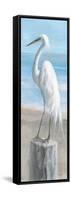 Egret by the Sea Crop-Danhui Nai-Framed Stretched Canvas