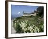 Egret Flies over the lawns of Alcatraz, San Francisco, California-Eric Risberg-Framed Photographic Print