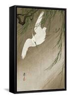 Egret in Storm-Koson Ohara-Framed Stretched Canvas