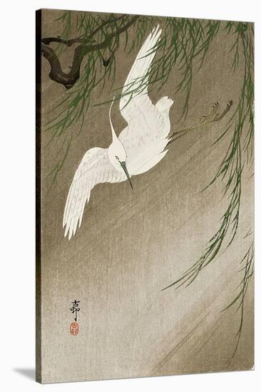 Egret in Storm-Koson Ohara-Stretched Canvas