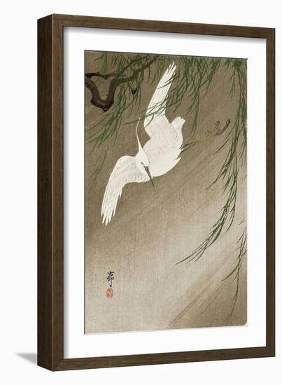 Egret in Storm-Koson Ohara-Framed Giclee Print