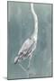 Egret on Azure II-Emma Caroline-Mounted Art Print