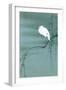 Egret on Branch-null-Framed Art Print