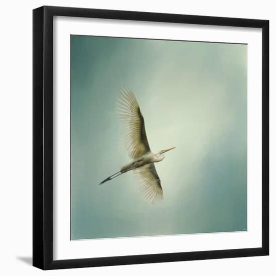 Egret Overhead-Jai Johnson-Framed Giclee Print