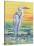 Egret Sunset I-Olivia Brewington-Stretched Canvas