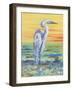 Egret Sunset I-Olivia Brewington-Framed Art Print