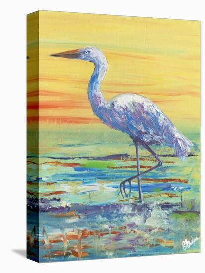 Egret Sunset II-Olivia Brewington-Stretched Canvas