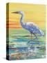 Egret Sunset II-Olivia Brewington-Stretched Canvas