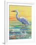 Egret Sunset II-Olivia Brewington-Framed Art Print