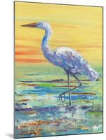 Egret Sunset II-Olivia Brewington-Mounted Art Print