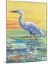 Egret Sunset II-Olivia Brewington-Mounted Art Print