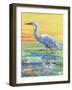 Egret Sunset II-Olivia Brewington-Framed Art Print