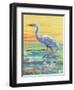 Egret Sunset II-Olivia Brewington-Framed Art Print