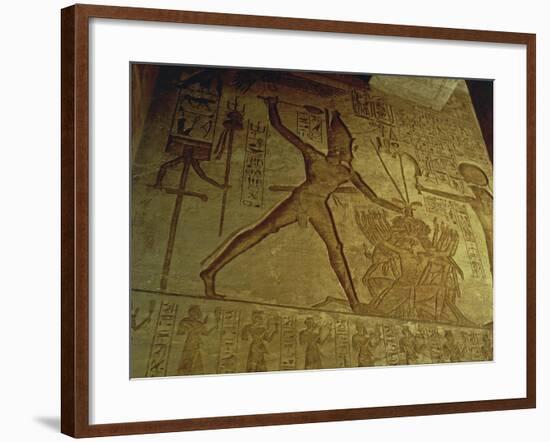 Egypt, Abu Simbel, Reliefs in Great Temple of Ramses II-null-Framed Giclee Print