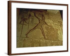 Egypt, Abu Simbel, Reliefs in Great Temple of Ramses II-null-Framed Giclee Print