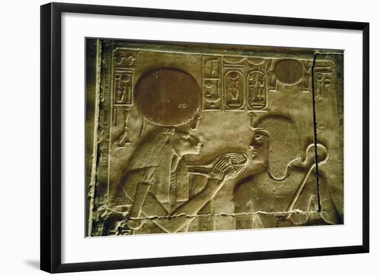 Egypt, Abydos, Stone Carvings of Seti I-Claudia Adams-Framed Photographic Print