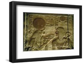 Egypt, Abydos, Stone Carvings of Seti I-Claudia Adams-Framed Photographic Print