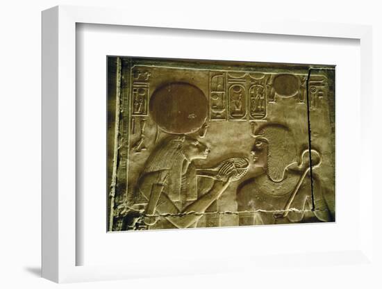 Egypt, Abydos, Stone Carvings of Seti I-Claudia Adams-Framed Photographic Print