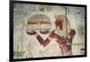 Egypt, Abydos, Temple of Pharaoh Seti I, Osiris Chapel, Painted Relief Depicting Offering Bearer-null-Framed Giclee Print