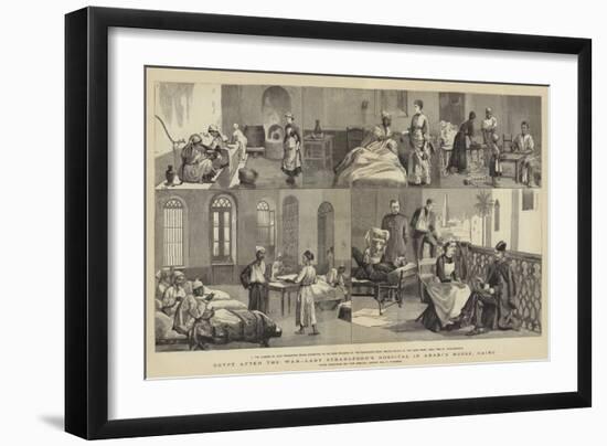 Egypt after the War, Lady Strangford's Hospital in Arabi's House, Cairo-Frederic Villiers-Framed Giclee Print