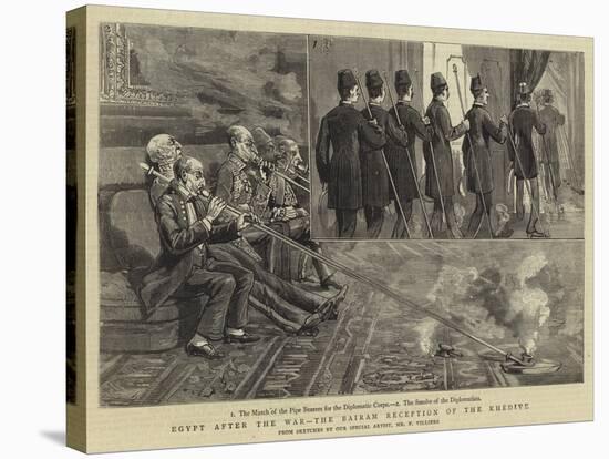 Egypt after the War, the Bairam Reception of the Khedive-Frederic Villiers-Stretched Canvas