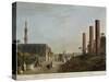 Egypt, Alexandria, Granite Pillars of Portico of Canopus, 1804-Luigi Mussini-Stretched Canvas