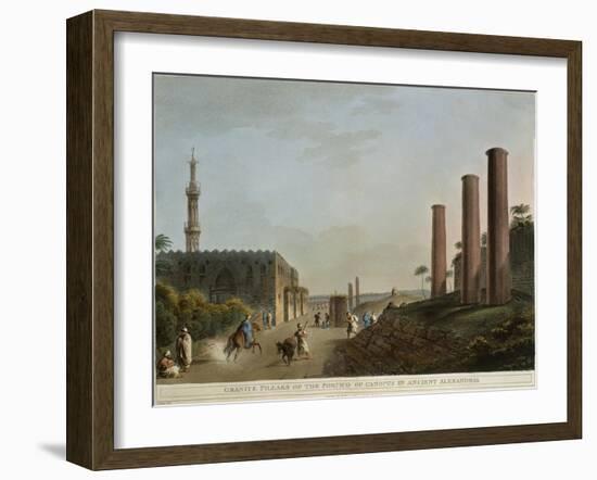 Egypt, Alexandria, Granite Pillars of Portico of Canopus, 1804-Luigi Mussini-Framed Giclee Print