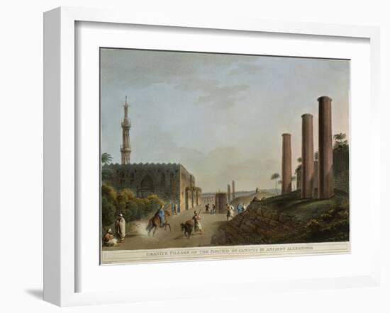 Egypt, Alexandria, Granite Pillars of Portico of Canopus, 1804-Luigi Mussini-Framed Giclee Print