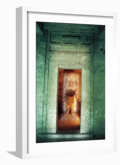 Egypt, Amarna, Tell El-Amarna, Necropolis, Tomb of Dignitary Ahmose, Niche with Statue-null-Framed Giclee Print