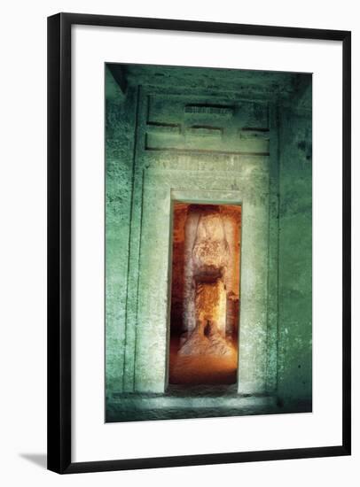 Egypt, Amarna, Tell El-Amarna, Necropolis, Tomb of Dignitary Ahmose, Niche with Statue-null-Framed Giclee Print