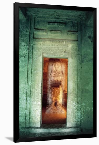 Egypt, Amarna, Tell El-Amarna, Necropolis, Tomb of Dignitary Ahmose, Niche with Statue-null-Framed Giclee Print