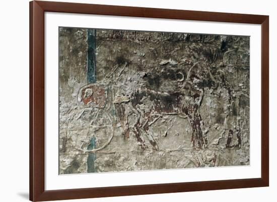 Egypt, Amarna, Tell El-Amarna, Necropolis, Tomb of Merire, Relief Depicting Chariot Race-null-Framed Giclee Print