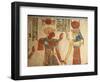 Egypt, Amonherkhopeshaf's Tomb, Painted Relief Depicting Pharaoh Ramses III in Front of Isis-null-Framed Giclee Print