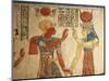 Egypt, Amonherkhopeshaf's Tomb, Painted Relief Depicting Pharaoh Ramses III in Front of Isis-null-Mounted Giclee Print