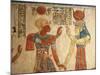 Egypt, Amonherkhopeshaf's Tomb, Painted Relief Depicting Pharaoh Ramses III in Front of Isis-null-Mounted Giclee Print