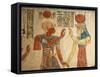 Egypt, Amonherkhopeshaf's Tomb, Painted Relief Depicting Pharaoh Ramses III in Front of Isis-null-Framed Stretched Canvas