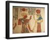 Egypt, Amonherkhopeshaf's Tomb, Painted Relief Depicting Pharaoh Ramses III in Front of Isis-null-Framed Giclee Print