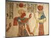 Egypt, Amonherkhopeshaf's Tomb, Painted Relief Depicting Pharaoh Ramses III in Front of Isis-null-Mounted Giclee Print