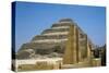 Egypt, Ancient Memphis, Necropolis of Saqqara, Step Pyramid of Gioser and Funerary Complex-null-Stretched Canvas