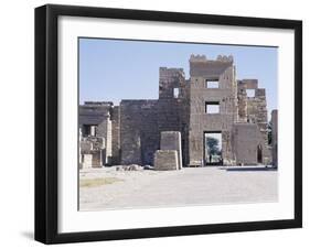 Egypt, Ancient Thebes, Medinet Habu, Temple of Ramses III, Royal Pavilion-null-Framed Giclee Print
