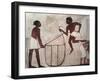 Egypt, Ancient Thebes, Shaykh 'Abd Al-Qurnah, Mural of Farmers at Work at Tomb of Nakht-null-Framed Giclee Print