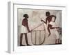 Egypt, Ancient Thebes, Shaykh 'Abd Al-Qurnah, Mural of Farmers at Work at Tomb of Nakht-null-Framed Giclee Print