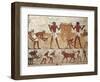 Egypt, Ancient Thebes, Shaykh 'Abd Al-Qurnah, Mural of Farmers at Work-null-Framed Giclee Print