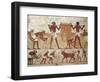 Egypt, Ancient Thebes, Shaykh 'Abd Al-Qurnah, Mural of Farmers at Work-null-Framed Giclee Print