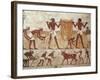 Egypt, Ancient Thebes, Shaykh 'Abd Al-Qurnah, Mural of Farmers at Work-null-Framed Giclee Print