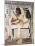 Egypt, Ancient Thebes, Shaykh 'Abd Al-Qurnah, Mural of Prince and Wife at Tomb of Senneferi-null-Mounted Giclee Print