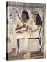 Egypt, Ancient Thebes, Shaykh 'Abd Al-Qurnah, Mural of Prince and Wife at Tomb of Senneferi-null-Stretched Canvas